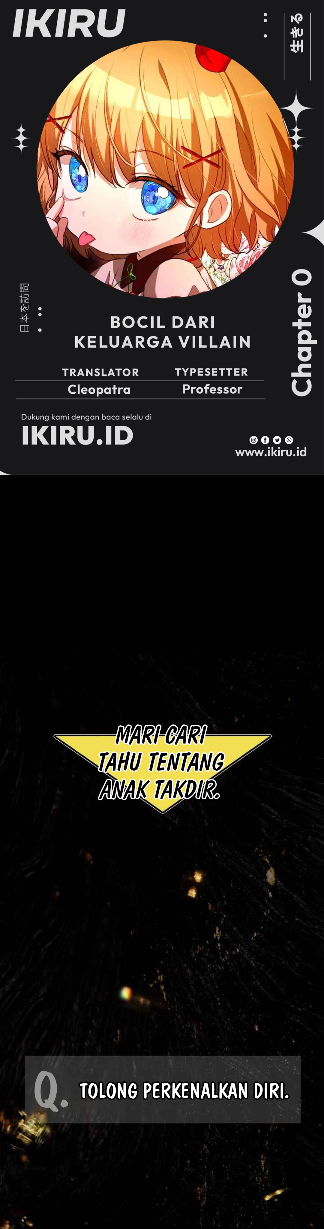 Bocil Dari Keluarga Villain Chapter 0 – halaman 1