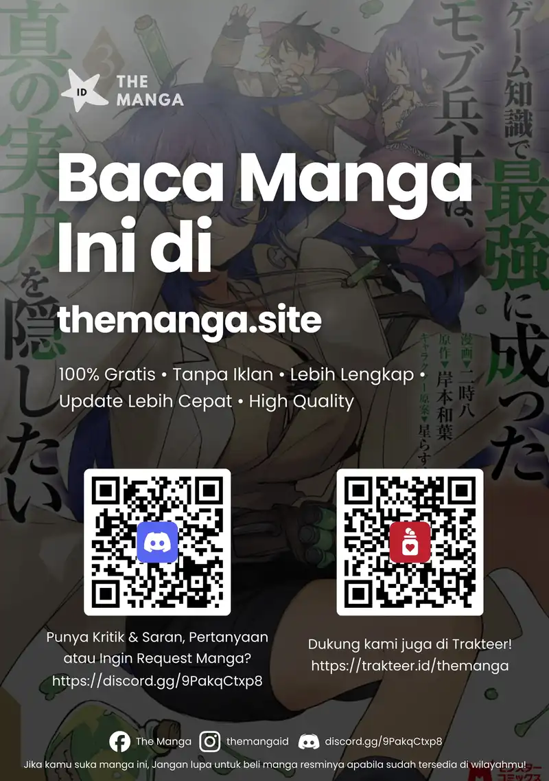 Game Chishiki de Saikyou ni Natta Mob Heishi wa, Shin no Jitsuryoku wo Kakushitai chapter 14.1 halaman 13