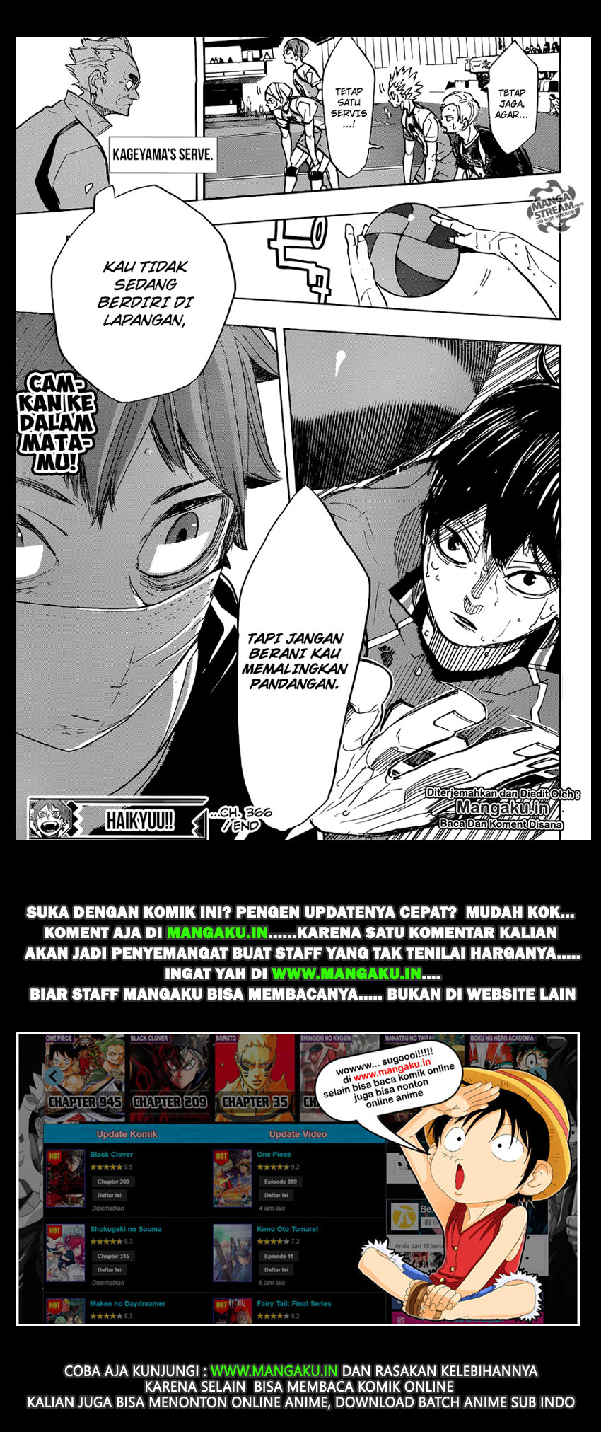 Haikyu!! Chapter 366 – halaman 6