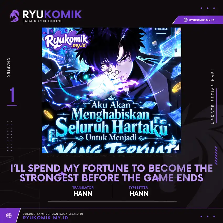 I'll Spend My Fortune to Become the Strongest Before the Game Ends Chapter 1 – halaman 1