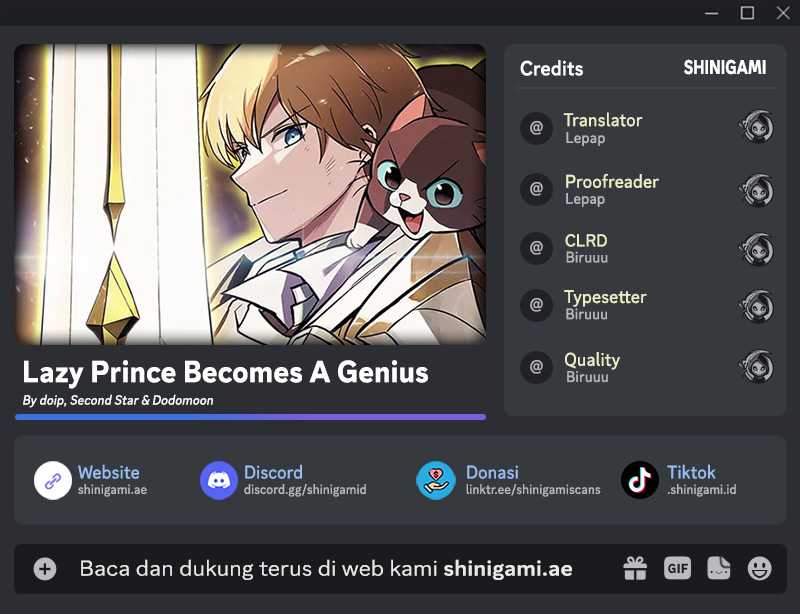 The Lazy Prince Becomes a Genius Chapter 120 – halaman 1