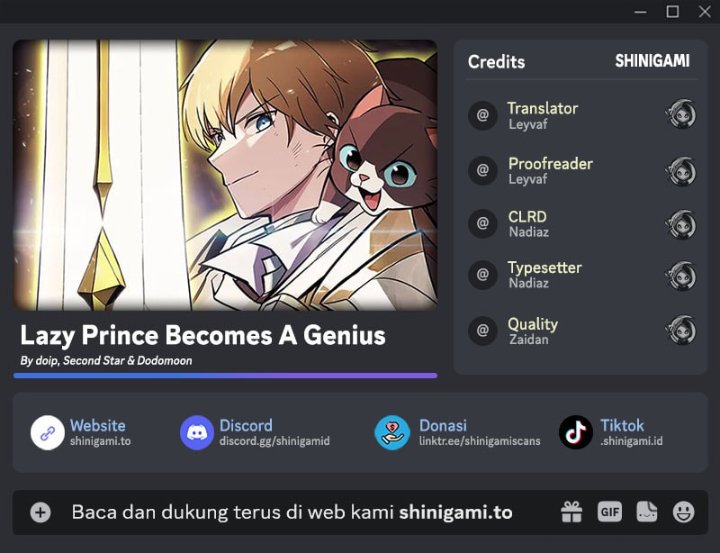 The Lazy Prince Becomes a Genius Chapter 140 – halaman 1