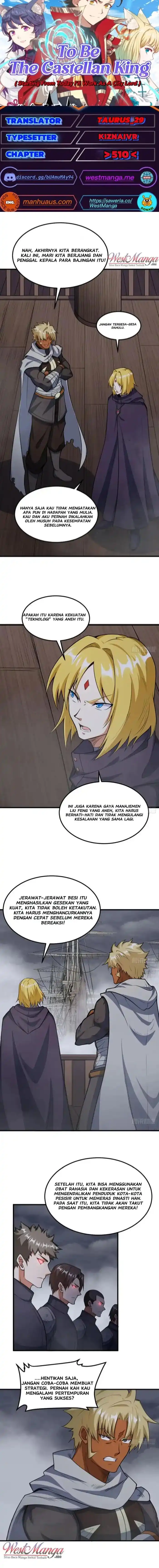 To Be The Castellan King (Starting from Today I'll Work as a City Lord) Chapter 510 – halaman 1