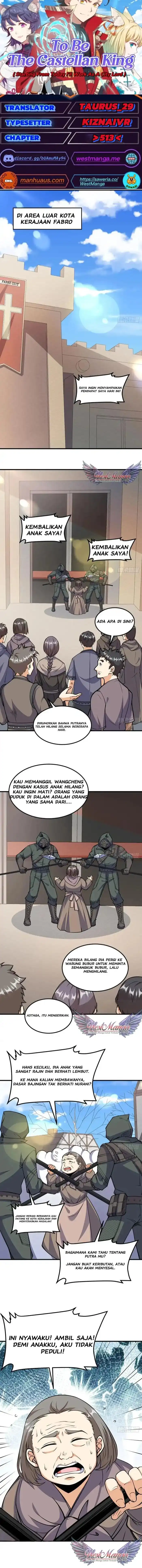 To Be The Castellan King (Starting from Today I'll Work as a City Lord) Chapter 513 – halaman 1